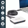 StarTech.com USB 3.0 naar Gigabit Ethernet NIC netwerkadapter met 3-poorts hub - wit