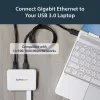 StarTech.com USB 3.0 naar Gigabit Ethernet NIC netwerkadapter met 3-poorts hub - wit