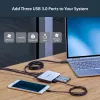 StarTech.com USB 3.0 naar Gigabit Ethernet NIC netwerkadapter met 3-poorts hub - wit