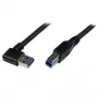 StarTech.com 1m zwart SuperSpeed USB 3.0-kabel - haakse A naar B - M/M