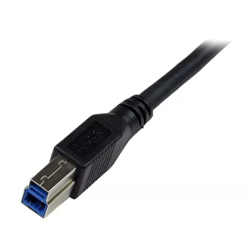 StarTech.com 1m zwart SuperSpeed USB 3.0-kabel - haakse A naar B - M/M