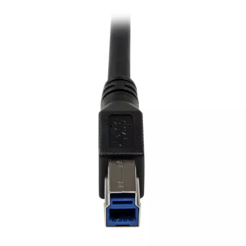 StarTech.com 1m zwart SuperSpeed USB 3.0-kabel - haakse A naar B - M/M