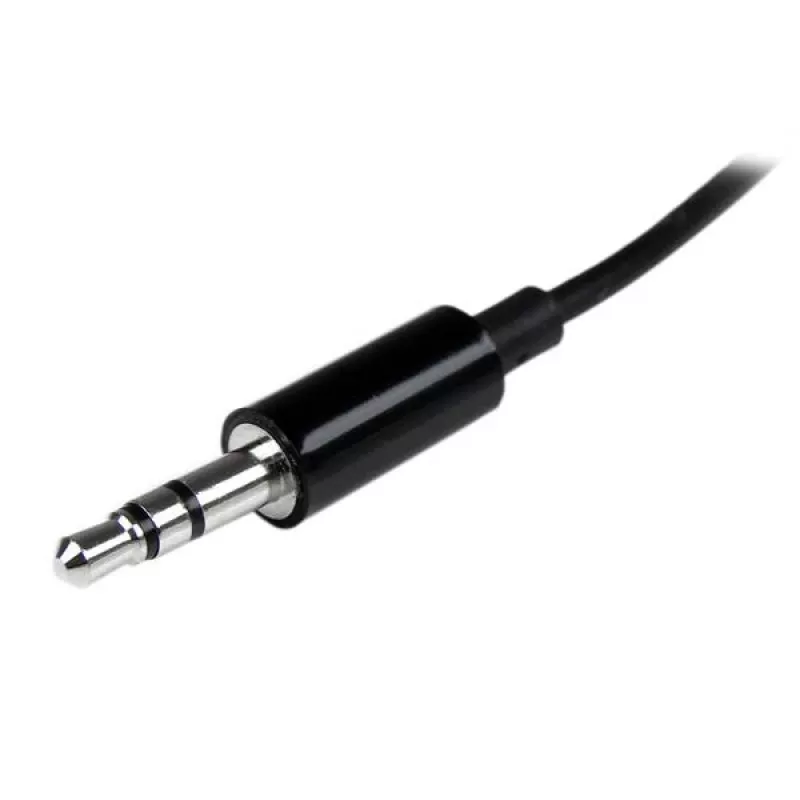 StarTech.com zwarte slanke mini-jack hoofdtelefoon-splitterkabel-adapter – 3,5 mm stekker naar 2x 3,5 mm bus