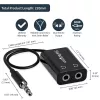 StarTech.com zwarte slanke mini-jack hoofdtelefoon-splitterkabel-adapter – 3,5 mm stekker naar 2x 3,5 mm bus