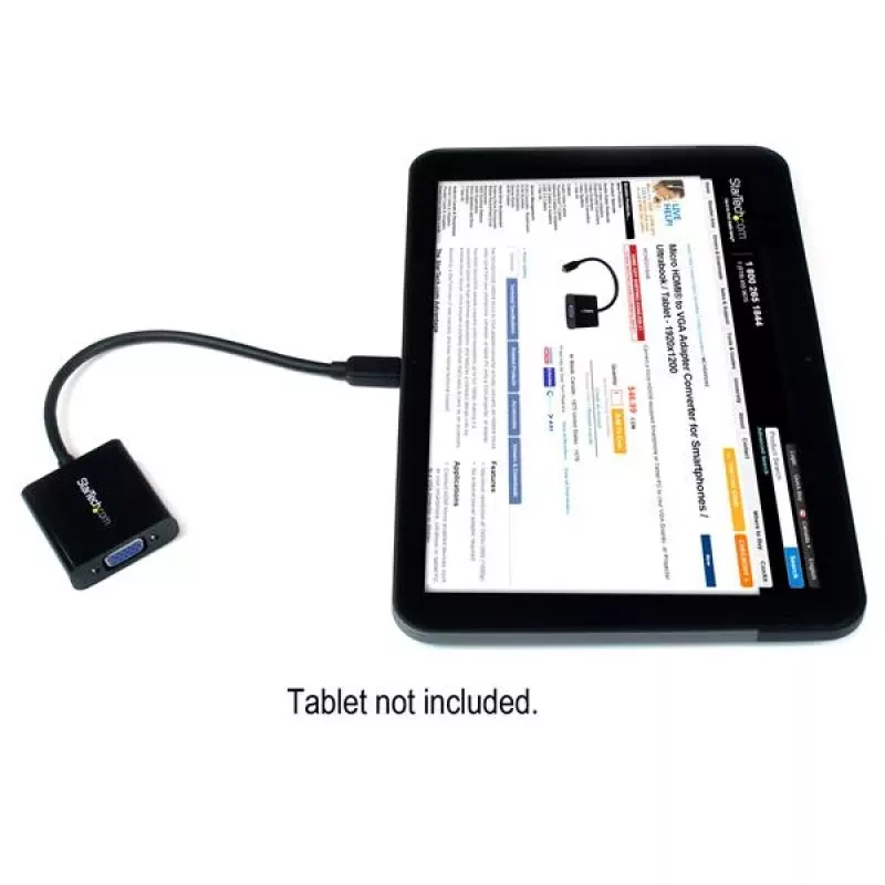 StarTech.com Micro HDMI naar VGA adapter-converter voor smartphones / ultrabooks / tablets - 1920x1080
