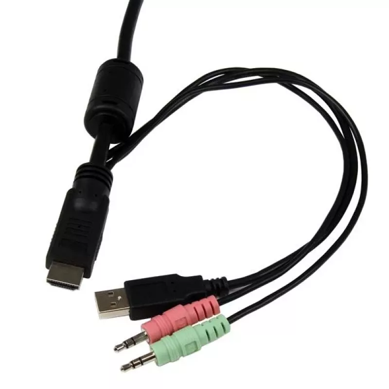StarTech.com 2-poorts USB HDMI kabel-KVM-switch met audio en afstandsbediening – USB-gevoed