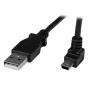 StarTech.com 1m Mini-USB-kabel - A naar Mini-B haaks omhoog, 1 m, USB A, Mini-USB B, USB 2.0, male/male, zwart