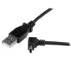 StarTech.com 1m Mini-USB-kabel - A naar Mini-B haaks omhoog, 1 m, USB A, Mini-USB B, USB 2.0, male/male, zwart