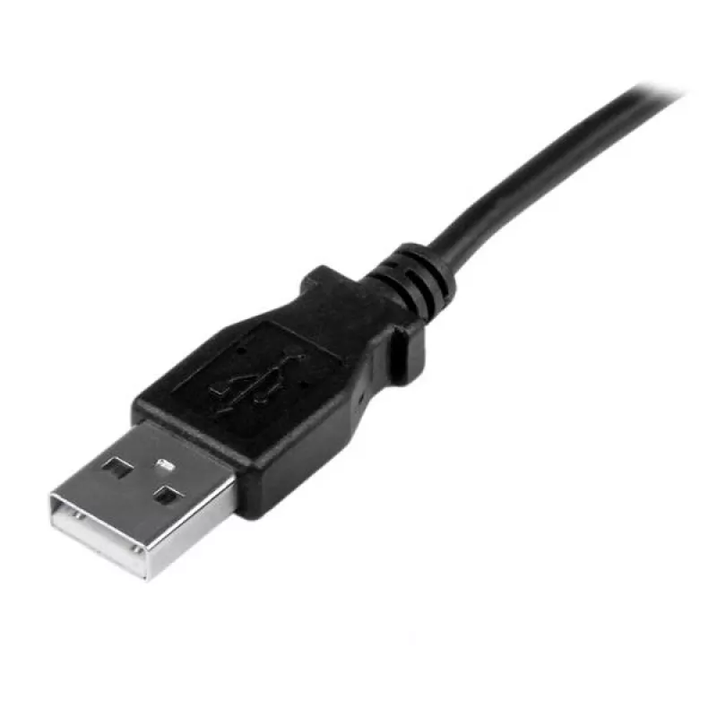 StarTech.com 1m Mini-USB-kabel - A naar Mini-B haaks omhoog, 1 m, USB A, Mini-USB B, USB 2.0, male/male, zwart