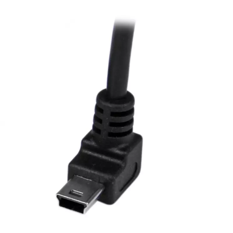 StarTech.com 1m Mini-USB-kabel - A naar Mini-B haaks omhoog, 1 m, USB A, Mini-USB B, USB 2.0, male/male, zwart