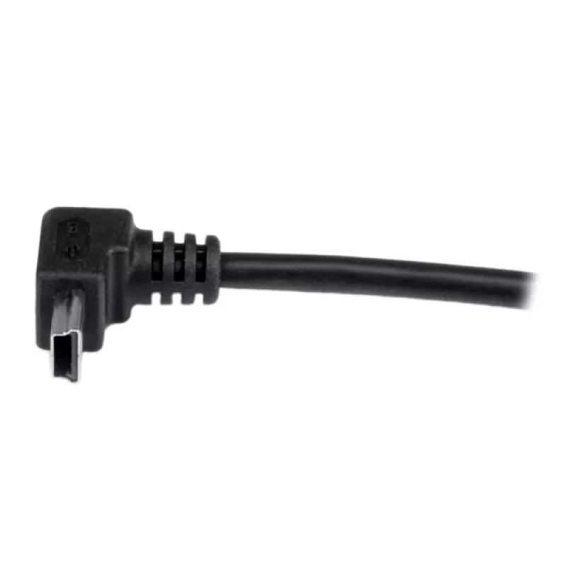 StarTech.com 1m Mini-USB-kabel - A naar Mini-B haaks omhoog, 1 m, USB A, Mini-USB B, USB 2.0, male/male, zwart