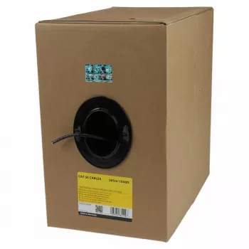StarTech.com bulk Cat 5e Ethernet-kabel – 304,8 m – massief – CMR-gecertificeerd – zwart – TAA-conform