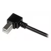 StarTech.com 1 m USB 2.0-kabel A naar haakse B – M/M, 1 m, USB A, USB B, USB 2.0, male/male, zwart