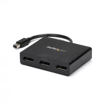 StarTech.com 3-poorts multi-monitor-adapter – Mini DisplayPort naar DisplayPort MST-hub, dual 4K 30Hz & 1x 1080p – videosplitter voor uitgebreide bureaubladmodus alleen onder Windows – mDP 1.2 naar 3x DP