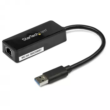 StarTech.com USB 3.0 naar Gigabit Ethernet adapter NIC met USB-poort – zwart