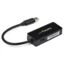 StarTech.com USB 3.0 naar Gigabit Ethernet adapter NIC met USB-poort – zwart