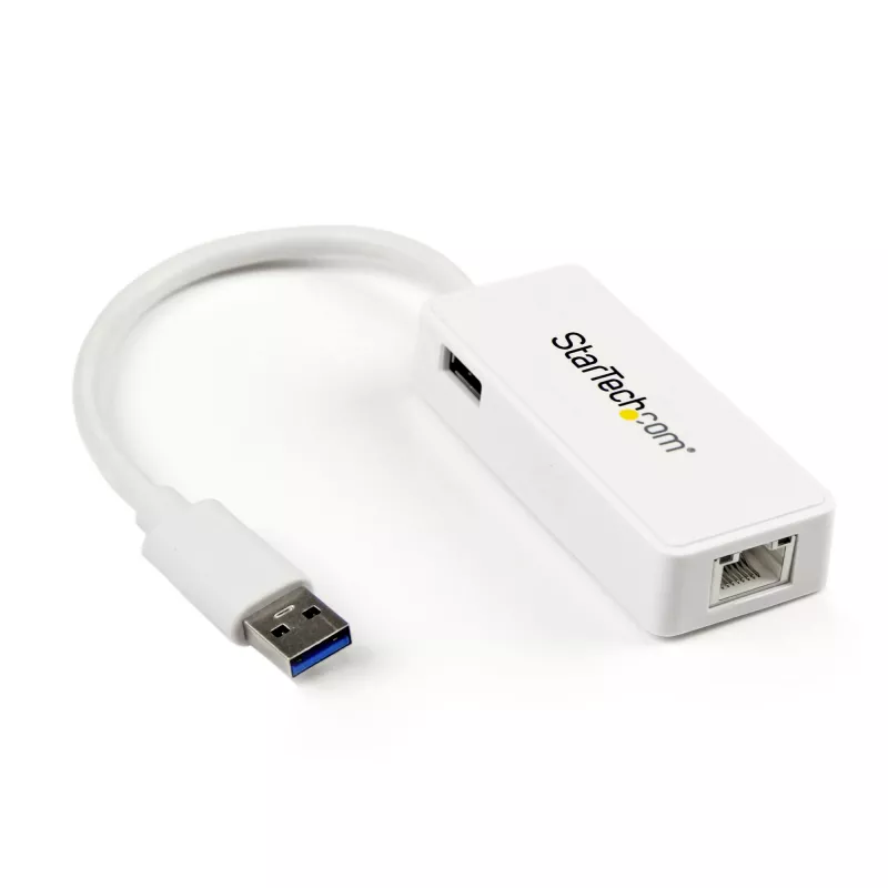 StarTech.com USB 3.0 naar Gigabit Ethernet adapter NIC met USB-poort – wit