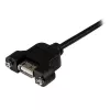 StarTech.com 3 ft panel-mount USB-kabel A naar A - F/M, 0,9 m, USB A, USB A, USB 2.0, zwart