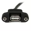 StarTech.com 3 ft panel-mount USB-kabel A naar A - F/M, 0,9 m, USB A, USB A, USB 2.0, zwart