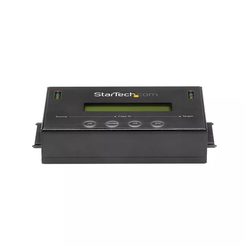 StarTech.com 1:1 standalone harddisk-duplicator & -wisser, SATA HDD/SSD disk-kloon & -wisser, LCD-display, TAA-conform, besturingssysteemonafhankelijk