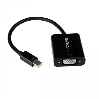 StarTech.com Mini DisplayPort naar VGA adapter - actieve Mini DP naar VGA converter - 1080p video - mDP of Thunderbolt 1/2 Mac/PC naar VGA monitor/projector/display - mDP 1.2 naar VGA dongle - zwart
