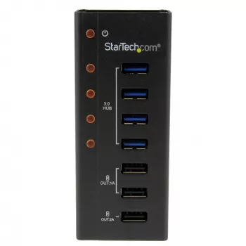 StarTech.com 4-poorts USB 3.0 hub plus 3 speciale USB-oplaadpoorten…