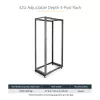 StarTech.com 4-paals 42U mobiel open-frame serverrack, vierpaals 19 inch netwerkrack met wielen, rolbaar rack met verstelbare diepte voor computer-/AV-/data-/IT-apparatuur – wielen, stelvoeten of vloermontage