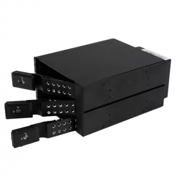 StarTech.com 3-bay aluminium trayless hot-swap mobile rack-backplane voor 3,5 inch SAS II/SATA III – 6 Gbps HDD