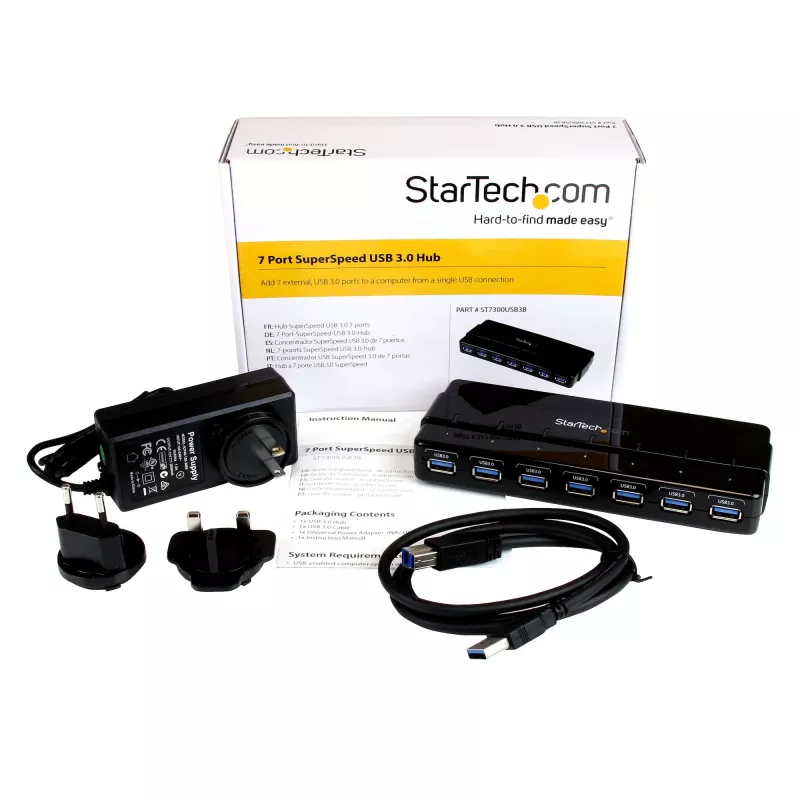 StarTech.com 7-poorts USB 3.0-hub - desktop~7-poorts USB 3.0-hub (5Gbps) - desktop