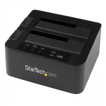StarTech.com dual bay harde-schijf-duplicator, standalone USB 3.0 (5 Gbit/s) / eSATA naar 2,5/3,5 inch SATA III HDD/SSD-kloon-/kopieerapparaat, harde-schijf-dockingstation, harde-schijf-kloonapparaat