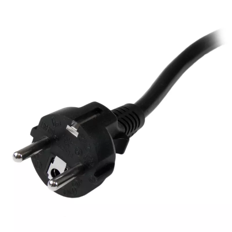 StarTech.com 2m (6ft) computerstroomkabel, 16AWG, EU Schuko naar C19, 16A 250V, zwarte vervangende AC-netkabel, printerstroomkabel, pc-voedingskabel, monitorstroomkabel – UL-gecertificeerd