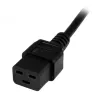 StarTech.com 2m (6ft) computerstroomkabel, 16AWG, EU Schuko naar C19, 16A 250V, zwarte vervangende AC-netkabel, printerstroomkabel, pc-voedingskabel, monitorstroomkabel – UL-gecertificeerd