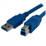 StarTech.com 1m SuperSpeed USB 3.0-kabel A naar B - M/M, 1 m, USB A, USB B, USB 3.2 Gen 1 (3.1 Gen 1), male/male, blauw