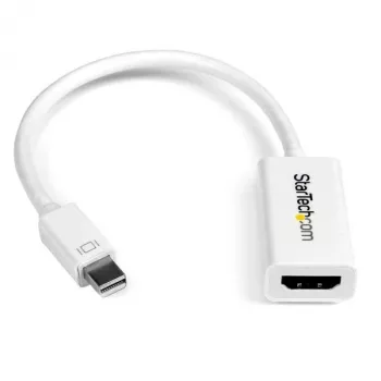 StarTech.com Mini DisplayPort naar HDMI-adapter - actieve mDP naar HDMI-videoconverter - 4K 30Hz - Mini DP of Thunderbolt 1/2 Mac/PC naar HDMI-monitor/televisie/display - mDP 1.2 naar HDMI-adapter dongle - wit