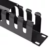 StarTech.com horizontaal 1U serverrack kabelmanagement-vingerkanaal met afdekking – 19 inch netwerkrack kabelgoot-afdekpaneel – gesleufde kabelgoot