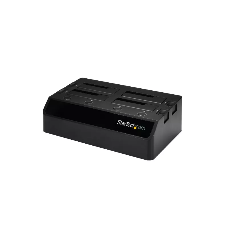 StarTech.com 4-bay USB 3.0 SATA harde-schijf-dockingstation, USB harde-schijf-dock, externe 2,5/3,5 inch SATA III SSD/HDD-dockingstation, hot-swap harde-schijf-bay, top-loading