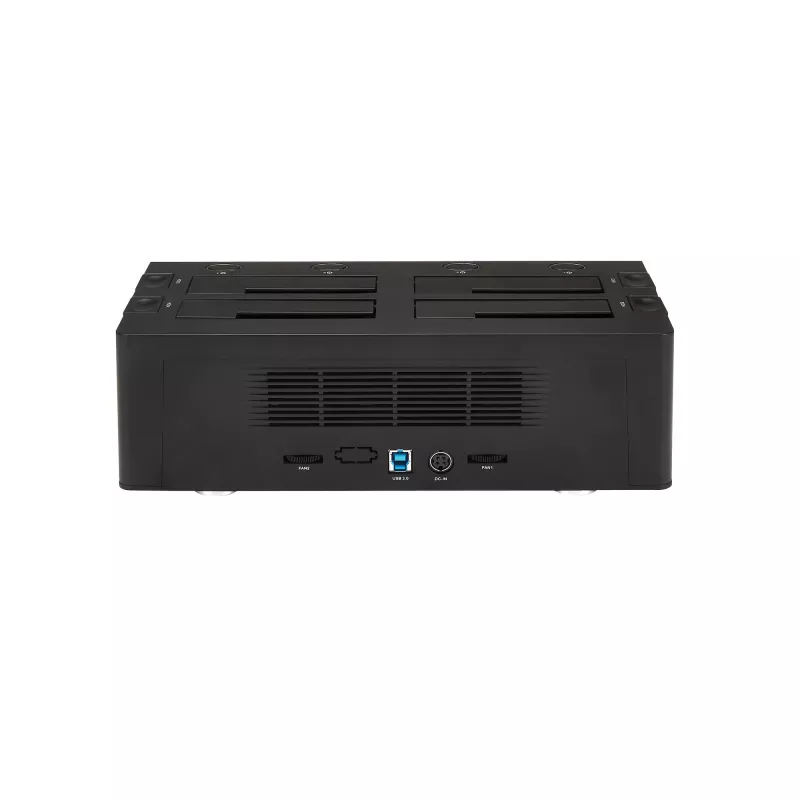 StarTech.com 4-bay USB 3.0 SATA harde-schijf-dockingstation, USB harde-schijf-dock, externe 2,5/3,5 inch SATA III SSD/HDD-dockingstation, hot-swap harde-schijf-bay, top-loading