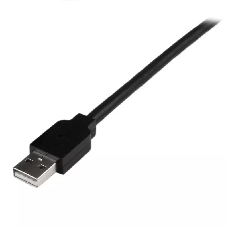 StarTech.com 15 m actieve USB 2.0-kabel met 4-poorts hub, USB 2.0, 480 Mbit/s, zwart, 15 m, 110 – 240 V, 5 V