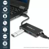 StarTech.com 3-poorts draagbare USB 3.0-hub met Gigabit Ethernet - aluminium met geïntegreerde kabel~3-poorts draagbare USB 3.0-hub met Gigabit Ethernet - 5 Gbit/s - aluminium met geïntegreerde kabel