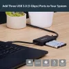 StarTech.com 3-poorts draagbare USB 3.0-hub met Gigabit Ethernet - aluminium met geïntegreerde kabel~3-poorts draagbare USB 3.0-hub met Gigabit Ethernet - 5 Gbit/s - aluminium met geïntegreerde kabel