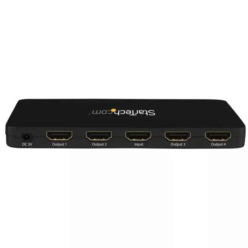 StarTech.com 4K HDMI 4-poorts videosplitter – 1x4 HDMI-splitter met robuuste aluminium behuizing – 4K 30Hz