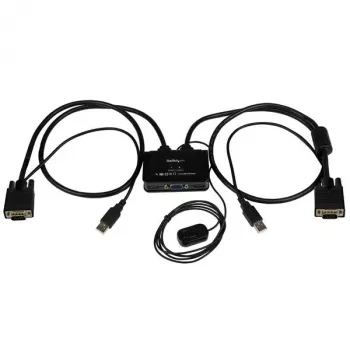 StarTech.com 2-poorts USB VGA kabel-KVM-switch – USB-gevoed met afstandsbedieningsschakelaar