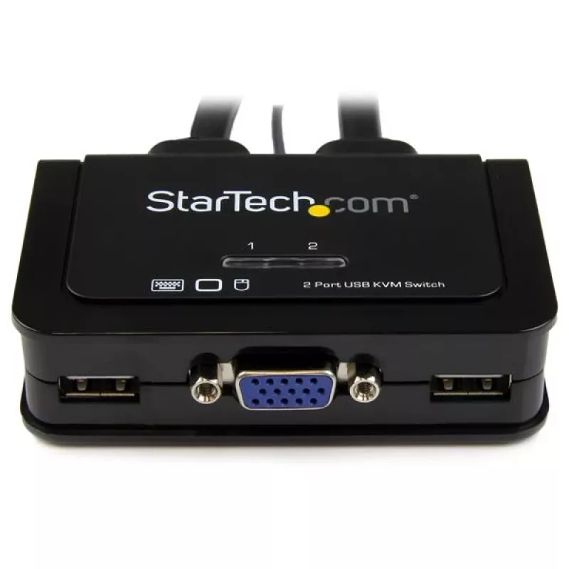 StarTech.com 2-poorts USB VGA kabel-KVM-switch – USB-gevoed met afstandsbedieningsschakelaar