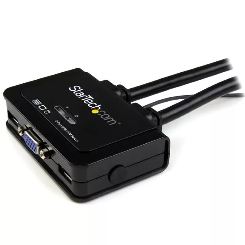 StarTech.com 2-poorts USB VGA kabel-KVM-switch – USB-gevoed met afstandsbedieningsschakelaar
