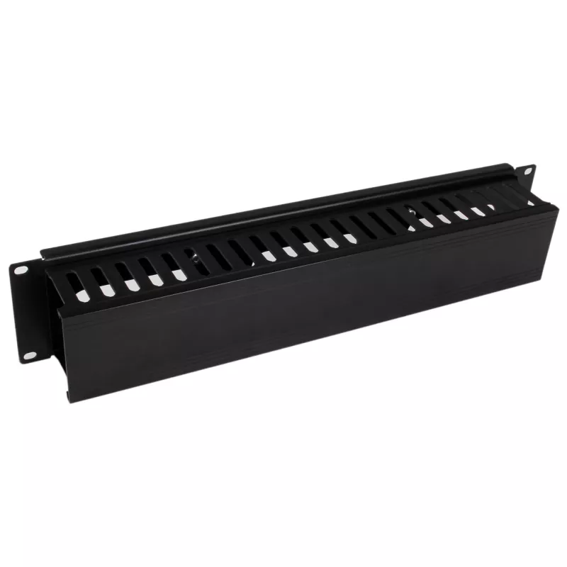 StarTech.com horizontaal 2U serverrack kabelmanagement-vingerkanaal met afdekking – 19 inch netwerkrack kabelgootpaneel – gesleufde kabelgoot