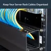 StarTech.com horizontaal 2U serverrack kabelmanagement-vingerkanaal met afdekking – 19 inch netwerkrack kabelgootpaneel – gesleufde kabelgoot