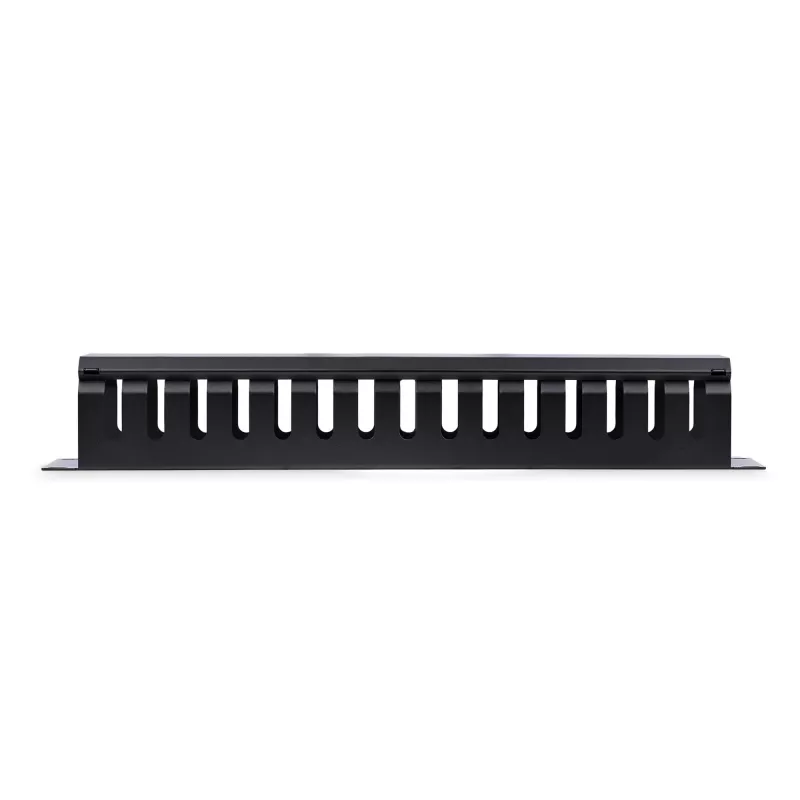 StarTech.com horizontaal 2U serverrack kabelmanagement-vingerkanaal met afdekking – 19 inch netwerkrack kabelgootpaneel – gesleufde kabelgoot