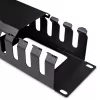 StarTech.com horizontaal 2U serverrack kabelmanagement-vingerkanaal met afdekking – 19 inch netwerkrack kabelgootpaneel – gesleufde kabelgoot