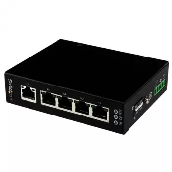 StarTech.com 5-poorts unmanaged industriële Gigabit Ethernet-switch – DIN-rail / wandmontage