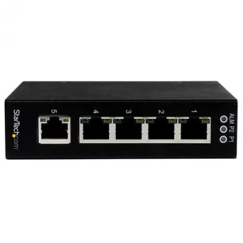 StarTech.com 5-poorts unmanaged industriële Gigabit Ethernet-switch – DIN-rail / wandmontage
